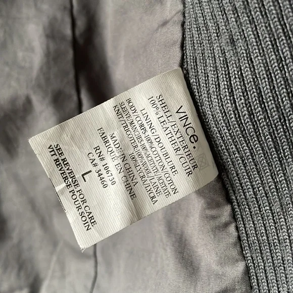 COPY - EUC VINCE SUEDE WATERFALL COLLAR ZIP JACKET. SIZE L - Picture 12 of 14